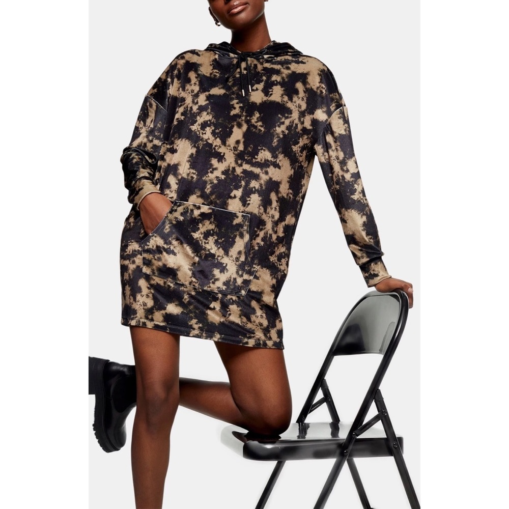 🎀 5/$20 🎀 Topshop velvet tie dye sweatshirt dress
